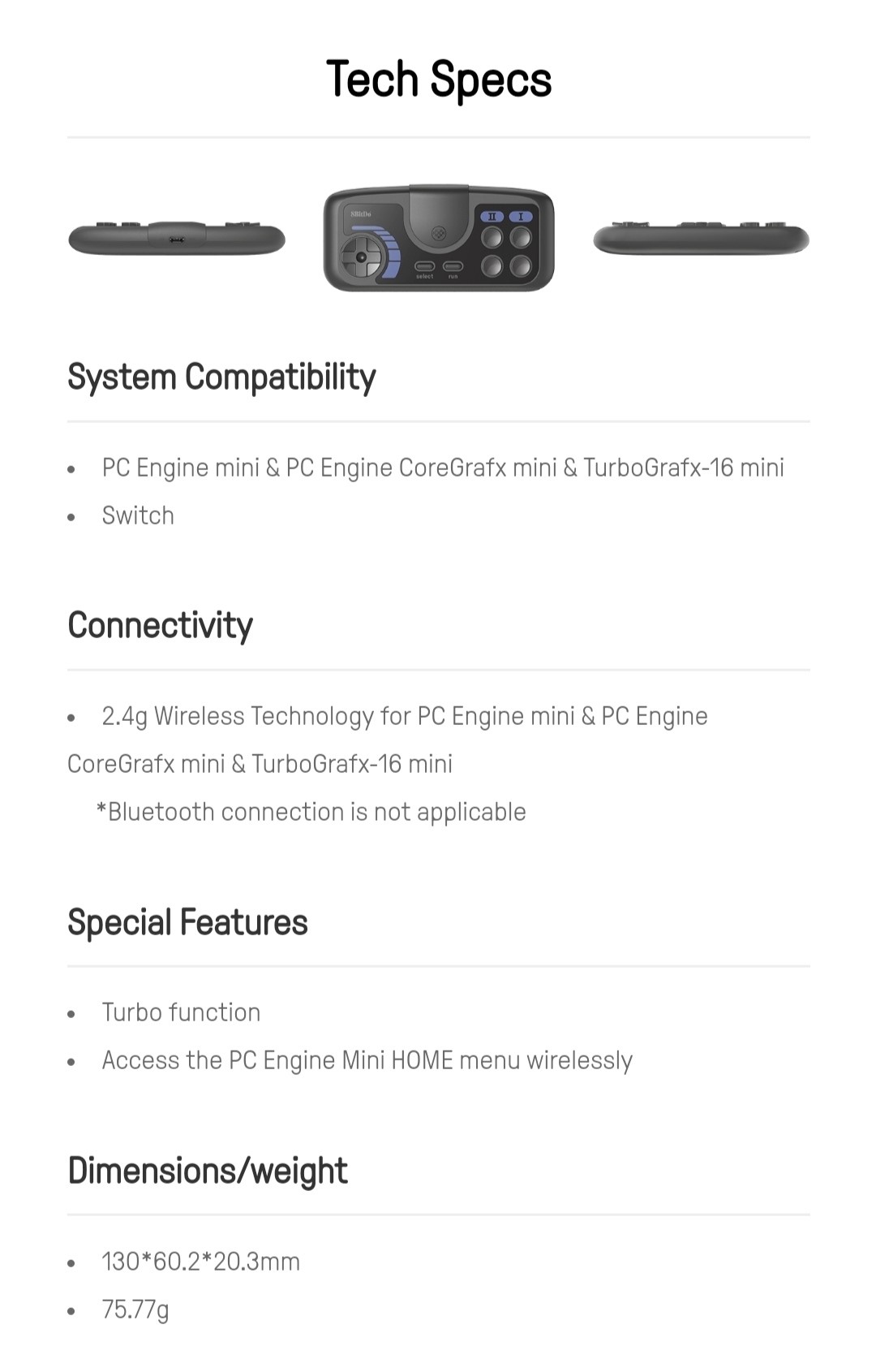 8Bitdo - Pc - Engine - Belchine - 3