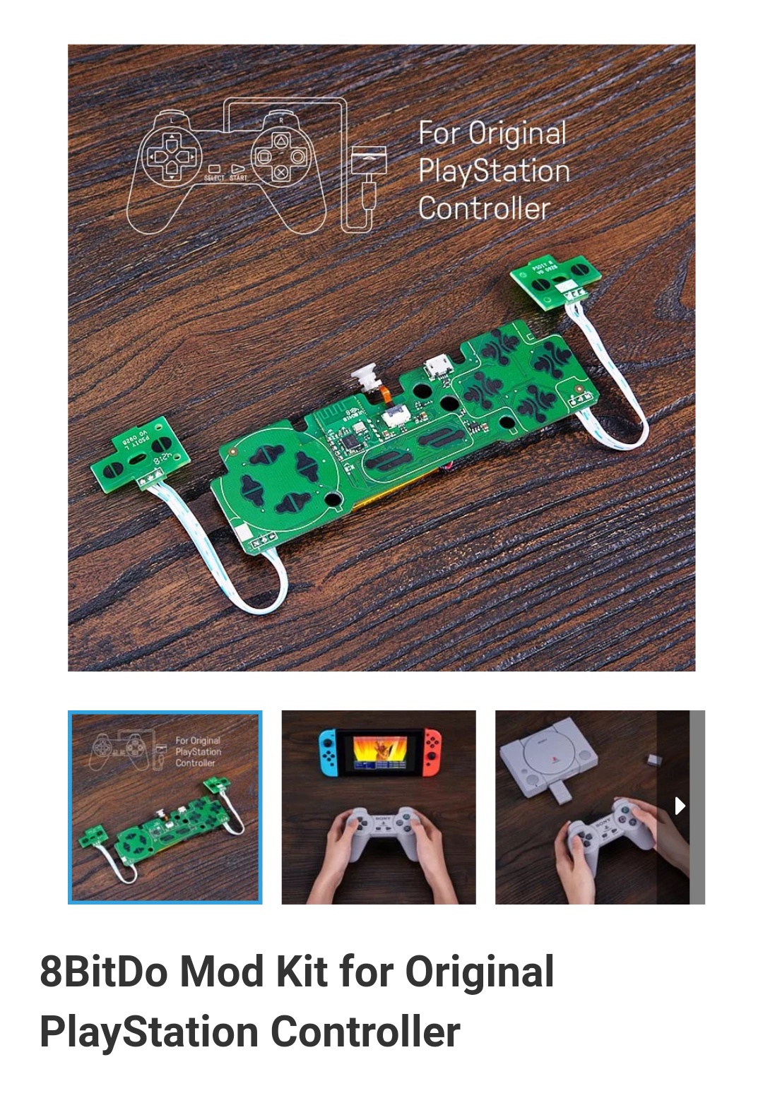 8Bitdo-Diy-Mod Kit-Playstation-Belchine-1